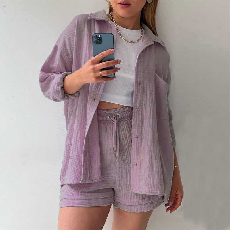 MRS. ALMA™ - Lässiges Baumwoll-Loungewear-Set